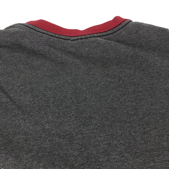 Vintage Nike Men's Shirt V-Neck Sportswear Puffer Patch Logo Large Gray & Red - Picture 14 of 16